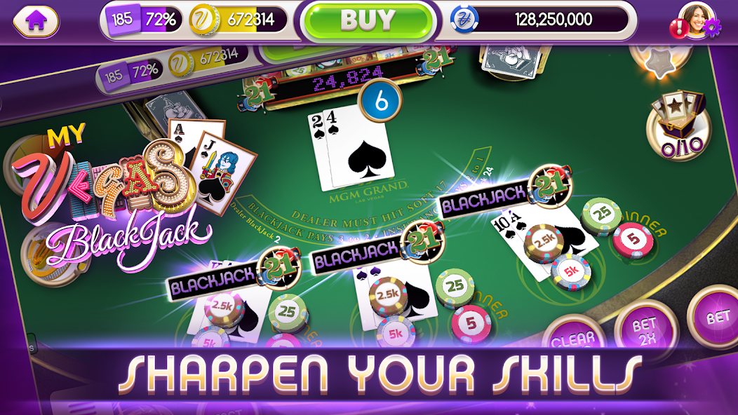 myVEGAS BlackJack 21 Card Game 