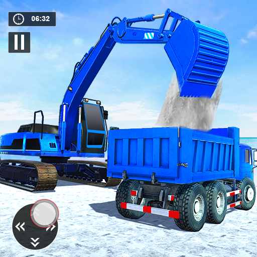 Snow Excavator Road Truck Game 