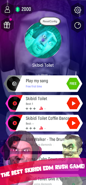 Skibidi Toilet Music Tiles Hop 