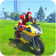 Superheroes Tricky Motorbike Stunt 