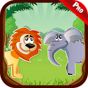 Zoo Animals Sound Kids Games - Name Color Puzzle 