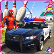 Cop Car Superheroes Stunt Racing 