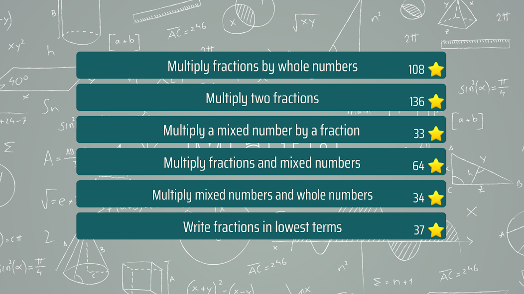 Multiplying Fractions Trainer