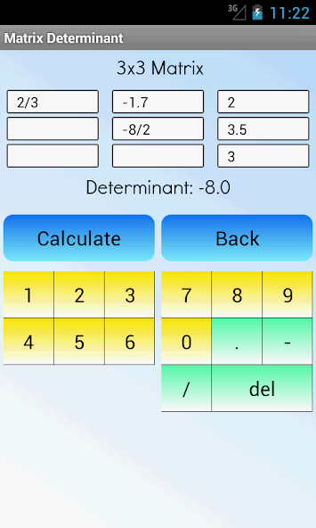 Determinante de la matriz Pro