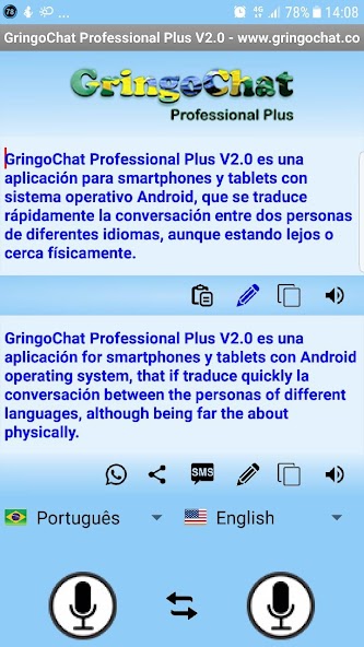 Traductor - Voz Texto GringoChat Professional Plus