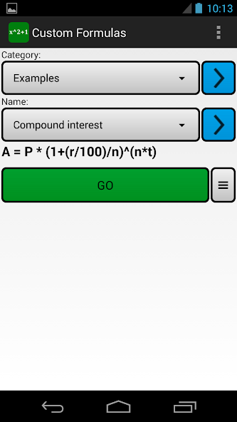 Custom Formulas