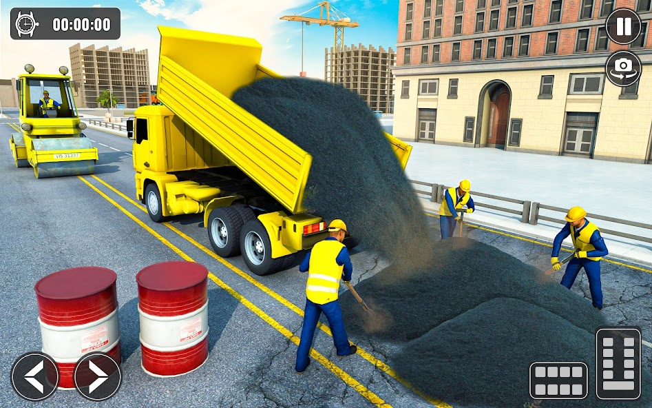 Snow Excavator Road Truck Game 