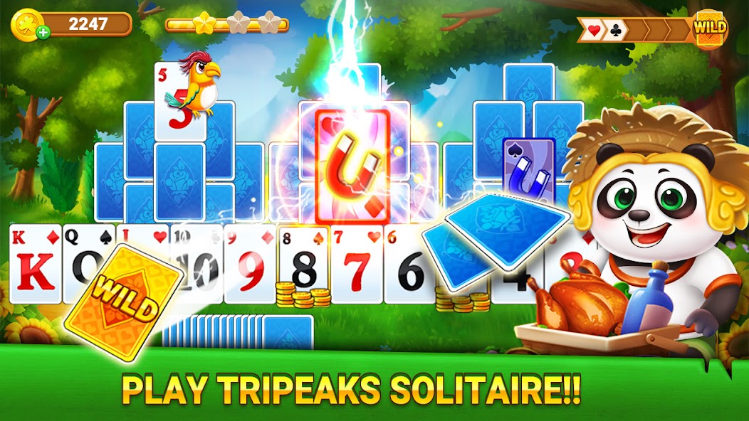 Solitaire TriPeaks Panda Farm 