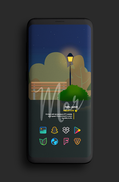 Color Line DARK Icon Pack