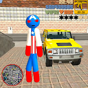 Captain Stickman America Rope Hero