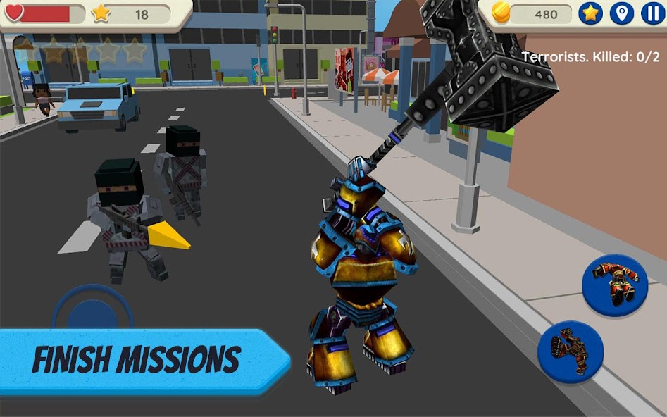 Robot Hero: City Simulator 3D