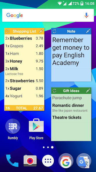 Rumbly PRO: ToDo List, Widget