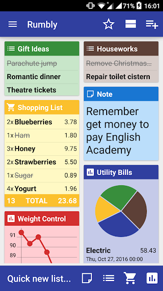 Rumbly PRO: ToDo List, Widget