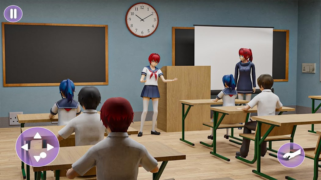 Anime Girl Virtual School Life 