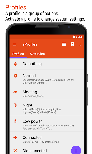 aProfiles - Auto tasks