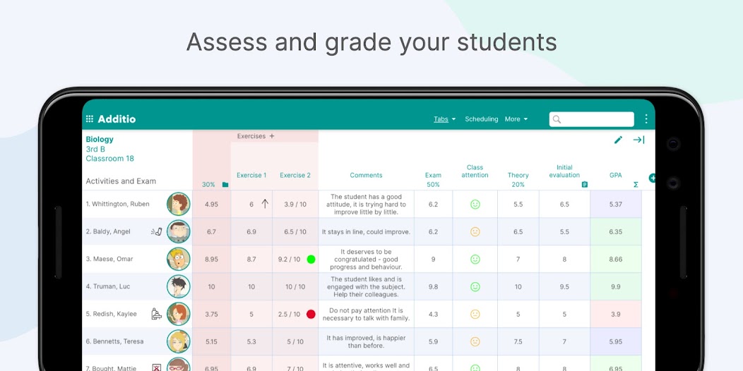 Additio App for teachers