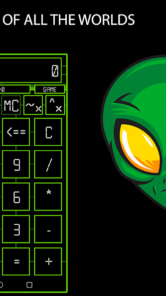 CALCULATOR PRO - Green Alien