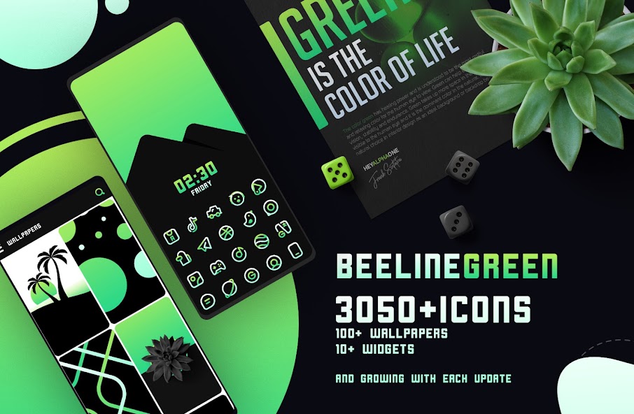 BeeLine Green Iconpack