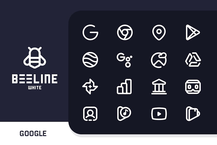 BeeLine White Iconpack