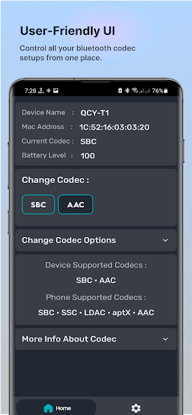 Bluetooth Codec Changer