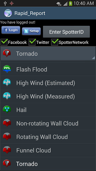 Rapid Report for Spotter Netwo