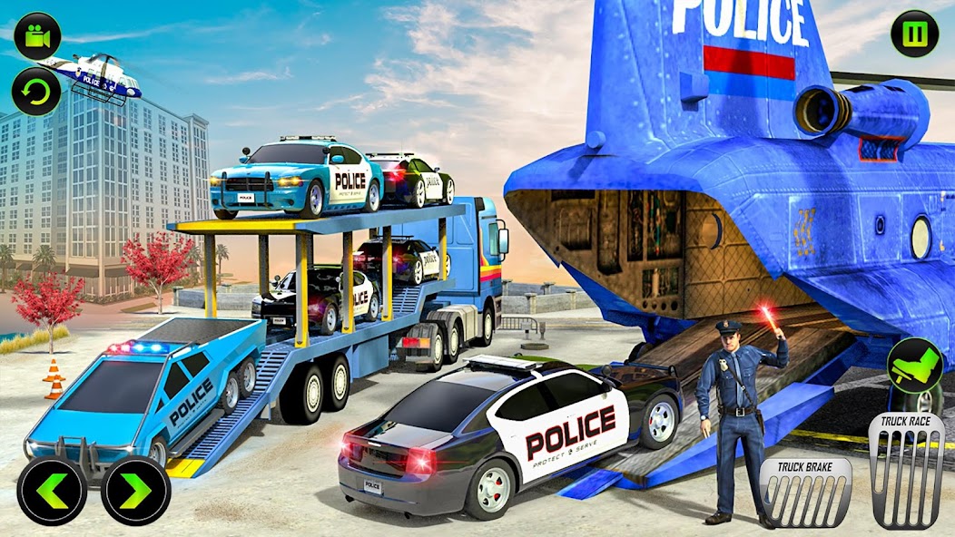 US Police CyberTruck Car Transporter: Cruise Ship