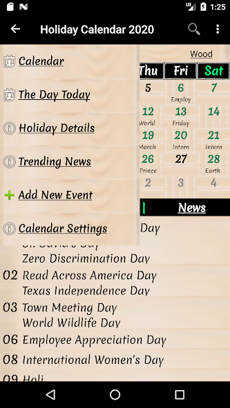 Holiday Calendar 2022