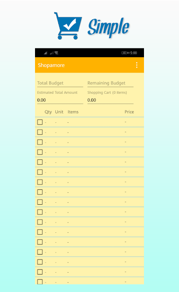 Shopamore+ Shopping List, Budget & Expense Tracker