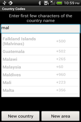 Country Codes