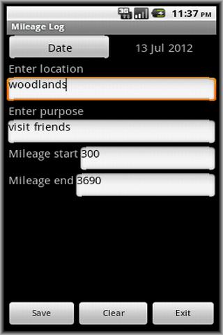 Mileage Log