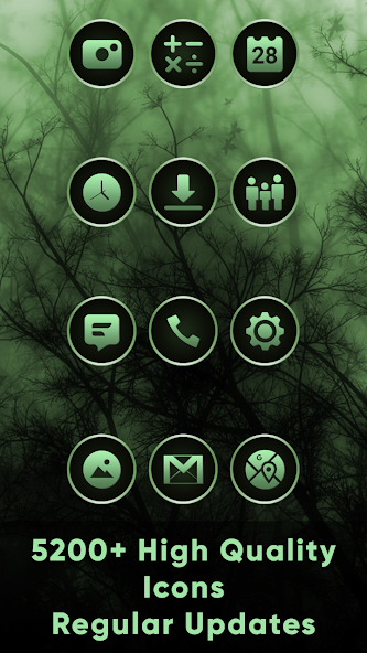 Gothic Forest Green Icons