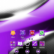 Metallic Steel Purple XZ Theme