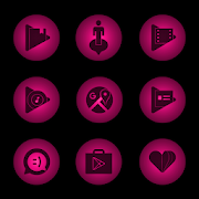 Radial Glow Pink Icons