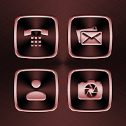 Shimmer Dark Red Metallic Icons