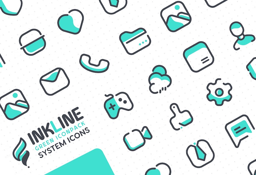 InkLine Green Iconpack