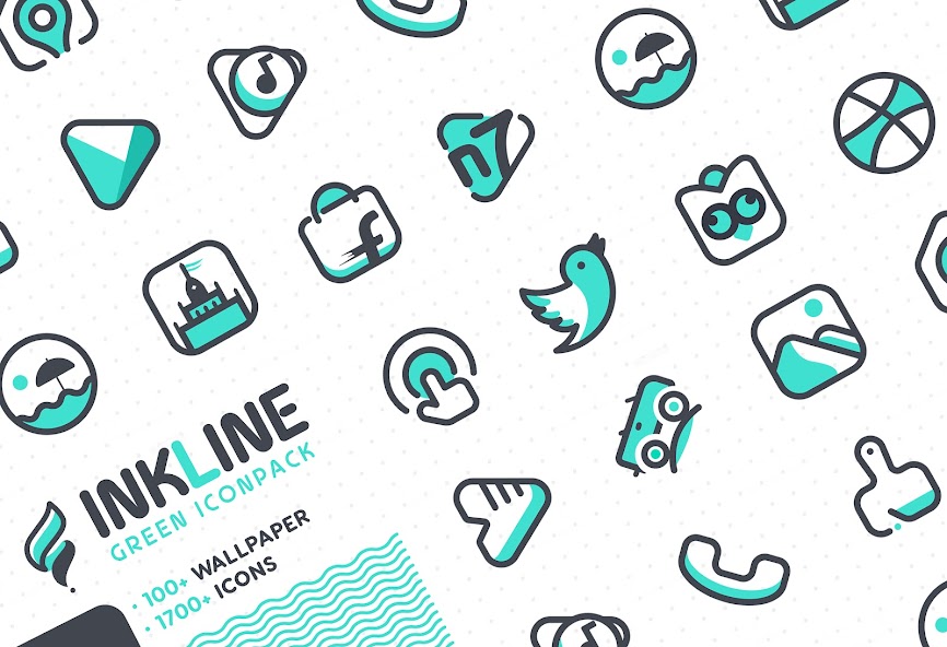 InkLine Green Iconpack