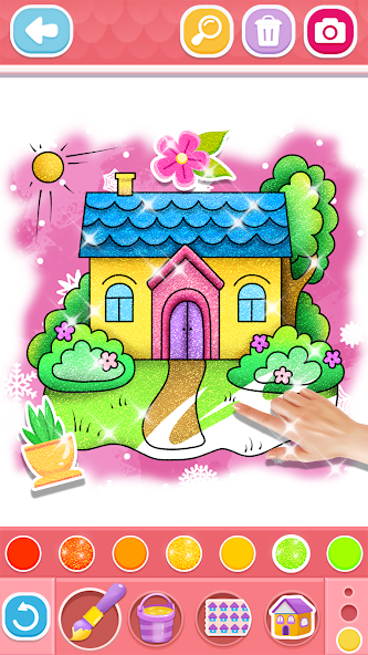 Glitter House coloring and dra 