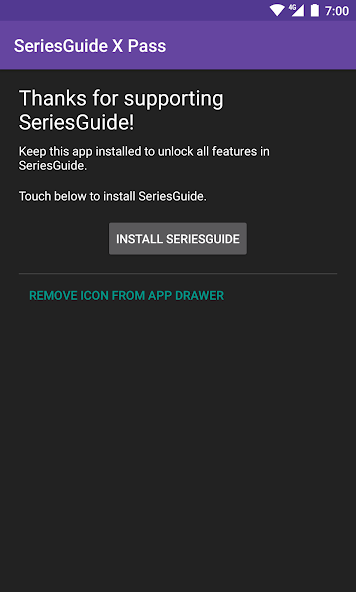 SeriesGuide X Unlock Key