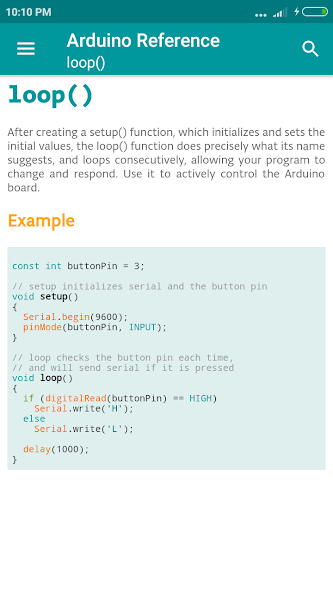 Arduino Language Reference