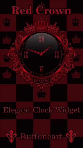 Red Crown Clock Widget