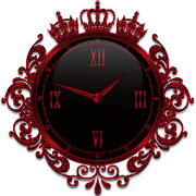 Red Crown Clock Widget