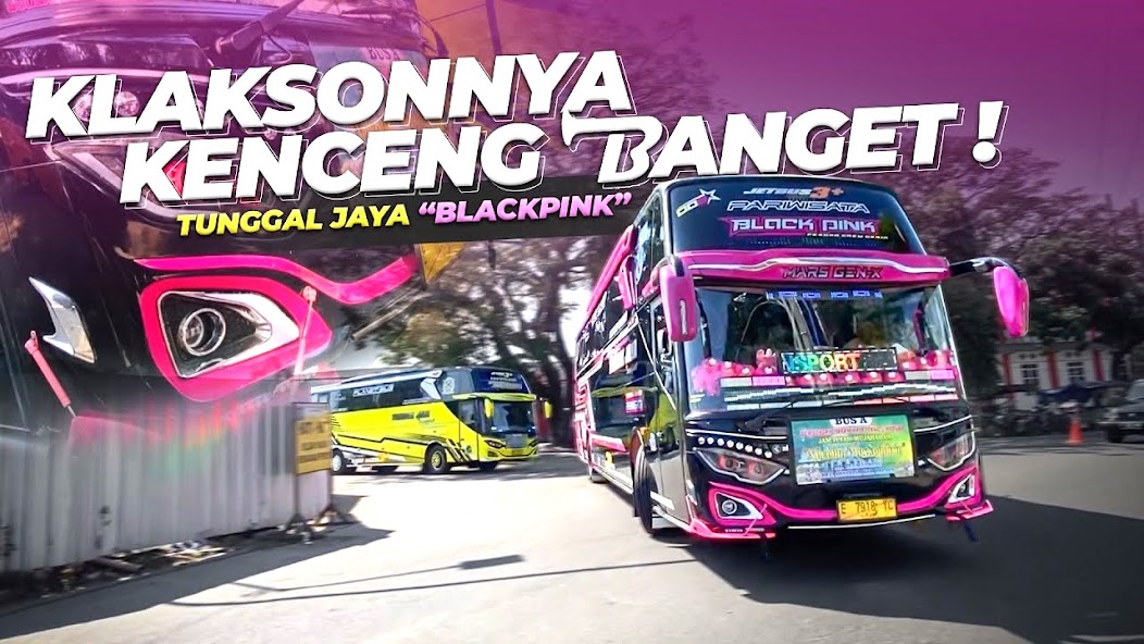 Bus Telolet Basuri Black Pink