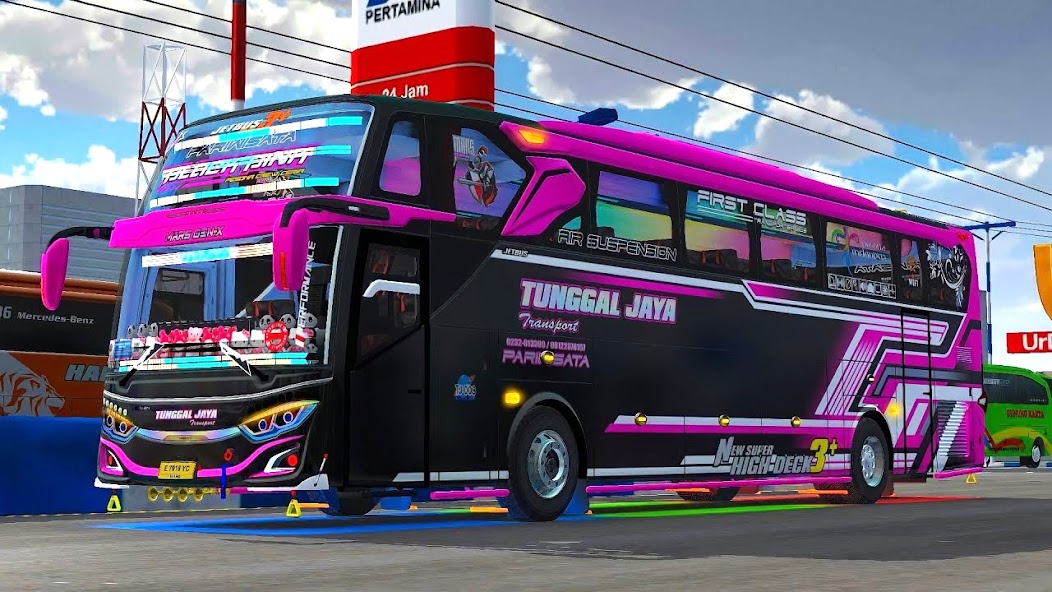 Bus Telolet Basuri Black Pink