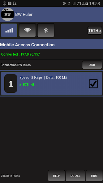 Bandwidth ruler