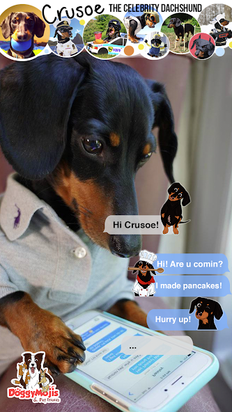 CrusoeMoji - Celebrity Dachshund Wiener Dog Emojis