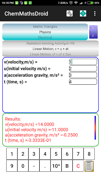 ChemMathsDroid Engineering,Chemical,Maths tools