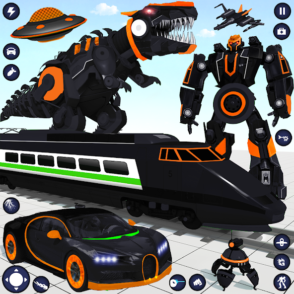 Dino Transform Robot Car Game 