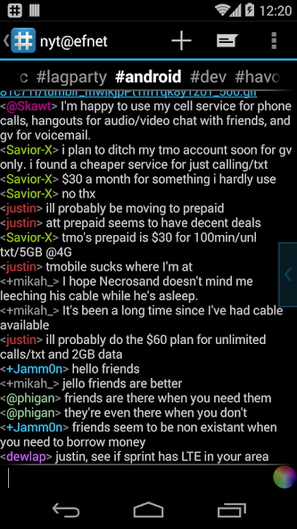 IRC for Android ™