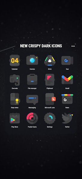 Crispy Dark Icon Pack