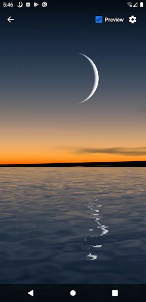 Moon Over Water Live Wallpaper